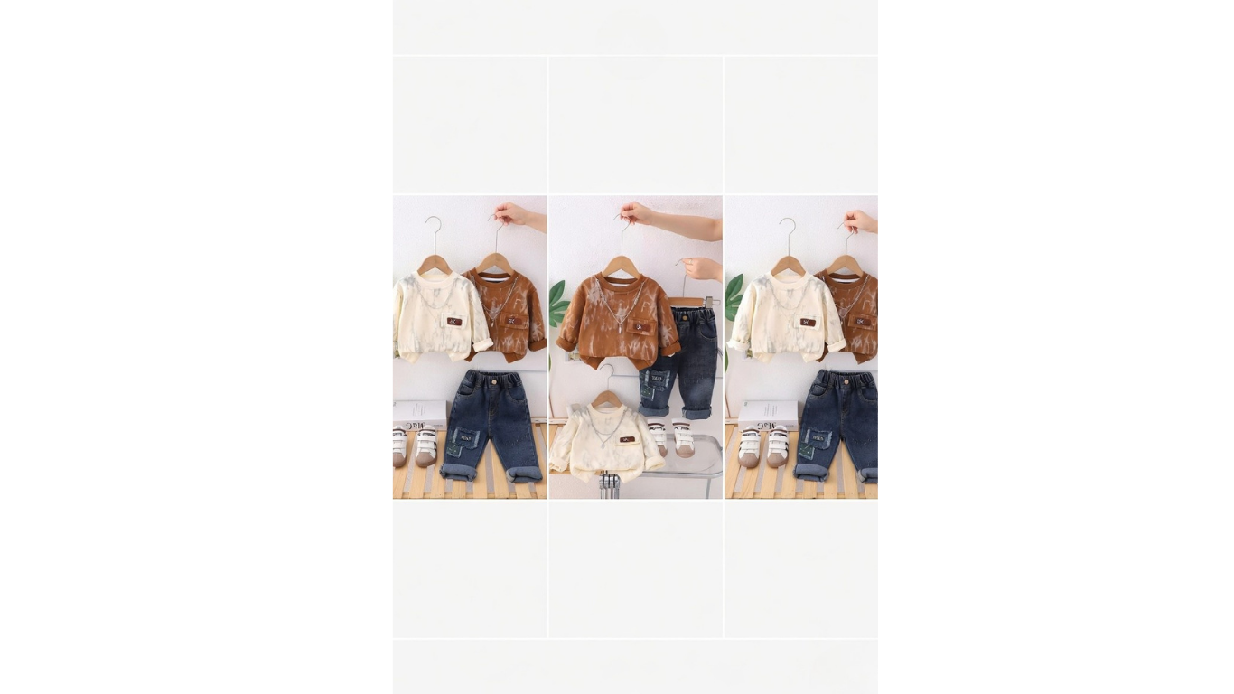 Kids Premium Co-ord Set with Chain & Accessories | Stylish Coordinated Outfit (2–7Y)