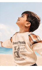 Imported Zooppy Kids T-Shirt – Brown, White & Gold