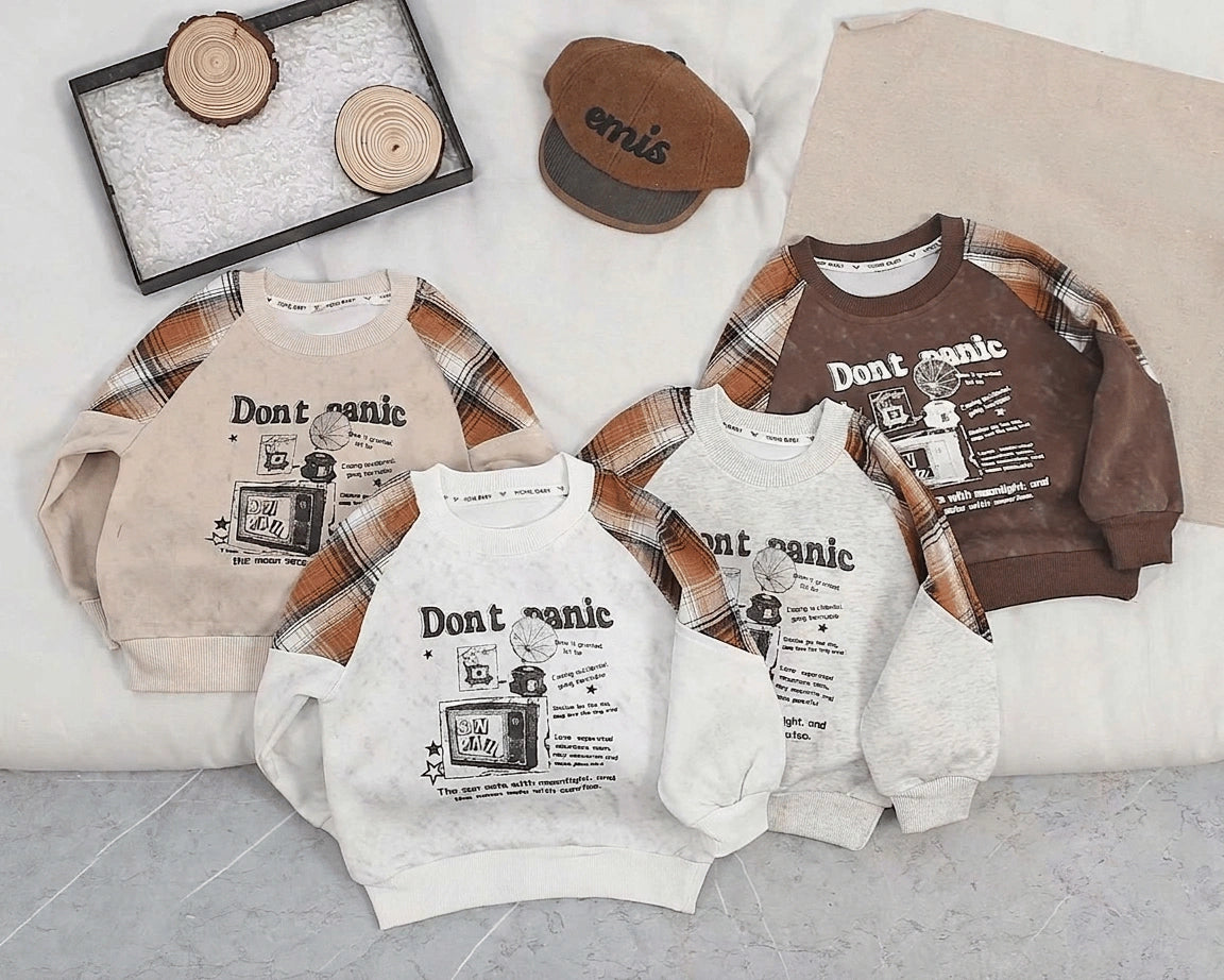 Imported Zooppy Kids T-Shirt – Brown, White & Gold