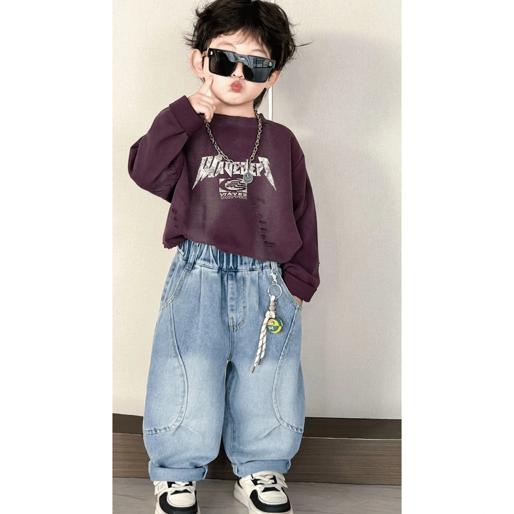 Imported Zooppy Signature Wide-Leg Denim Jeans