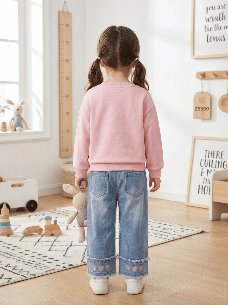 Imported Zooppy Girls Co-ord Set – Bronze, White & Pink