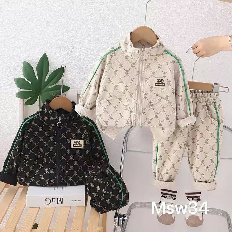 Boys Long Sleeve Shirt & Pants 2-Piece Set | Spring Autumn Kids Outfit (2–7Y)