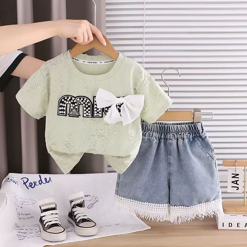 Girls Animal Print Top & Skirt 2-Piece Set | Soft Cotton Casual Outfit (18M–6Y)