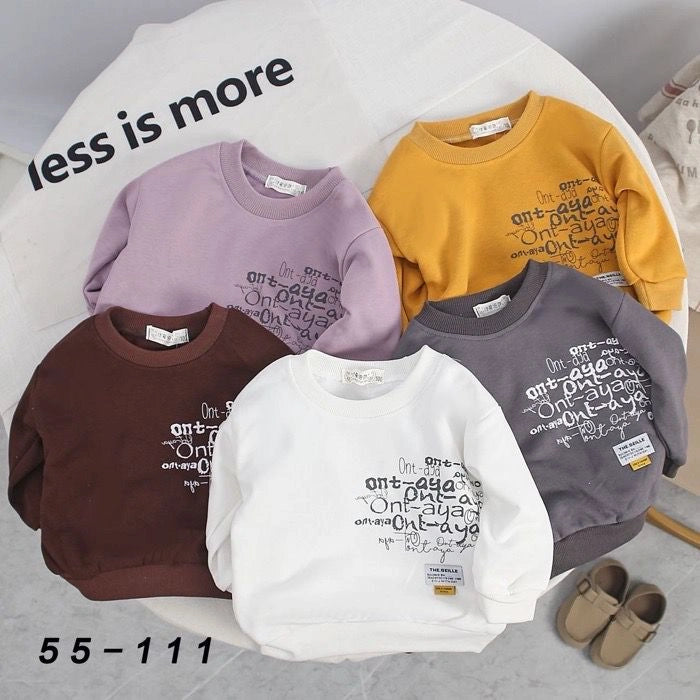 Zooppy Signature Script Print Crew-Neck Sweatshirt