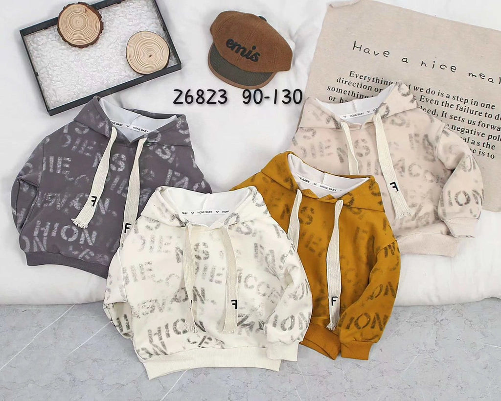 Zooppy Urban Edge All-Over Letter Print Hoodie