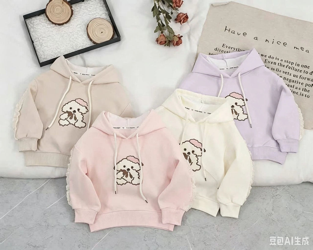 Signature Imported Petite Couture Bear Hoodie