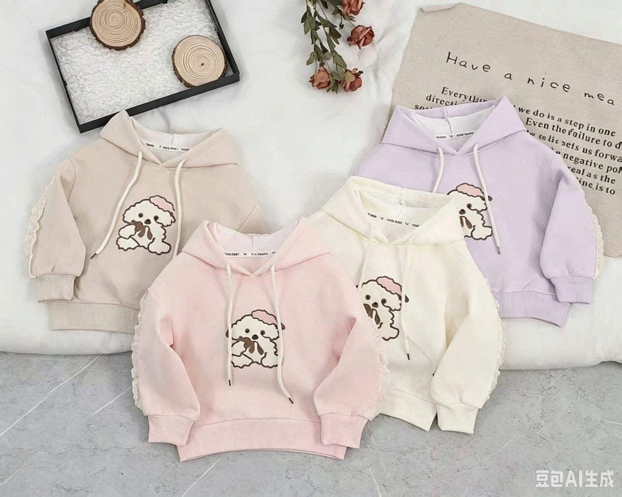 Signature Imported Petite Couture Bear Hoodie