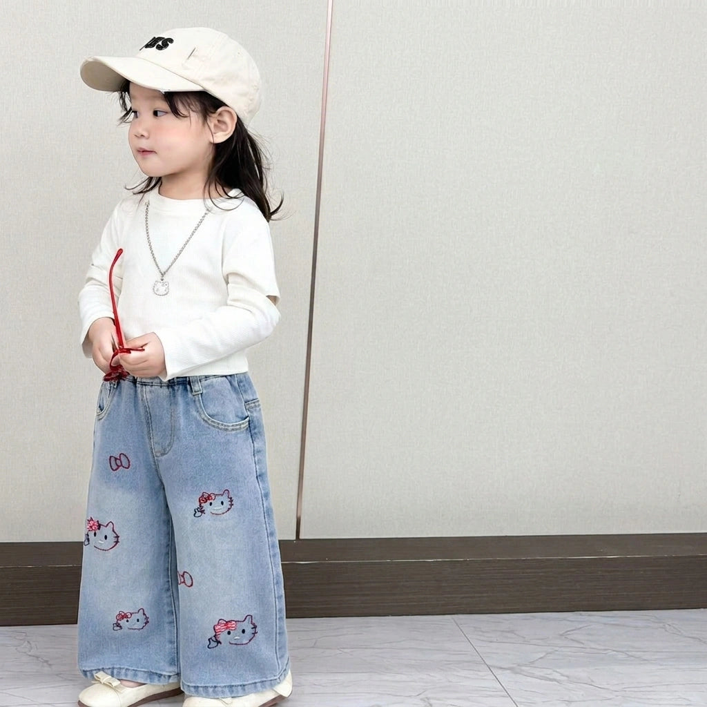 Imported Zooppy Comfort-Fit Embroidered Jeans